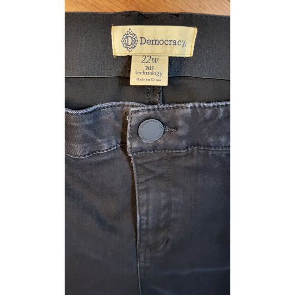 Democracy Jeans Womens 22W Plus AB Technology Black Cropped Skinny Hi-Rise Denim - Picture 4 of 10